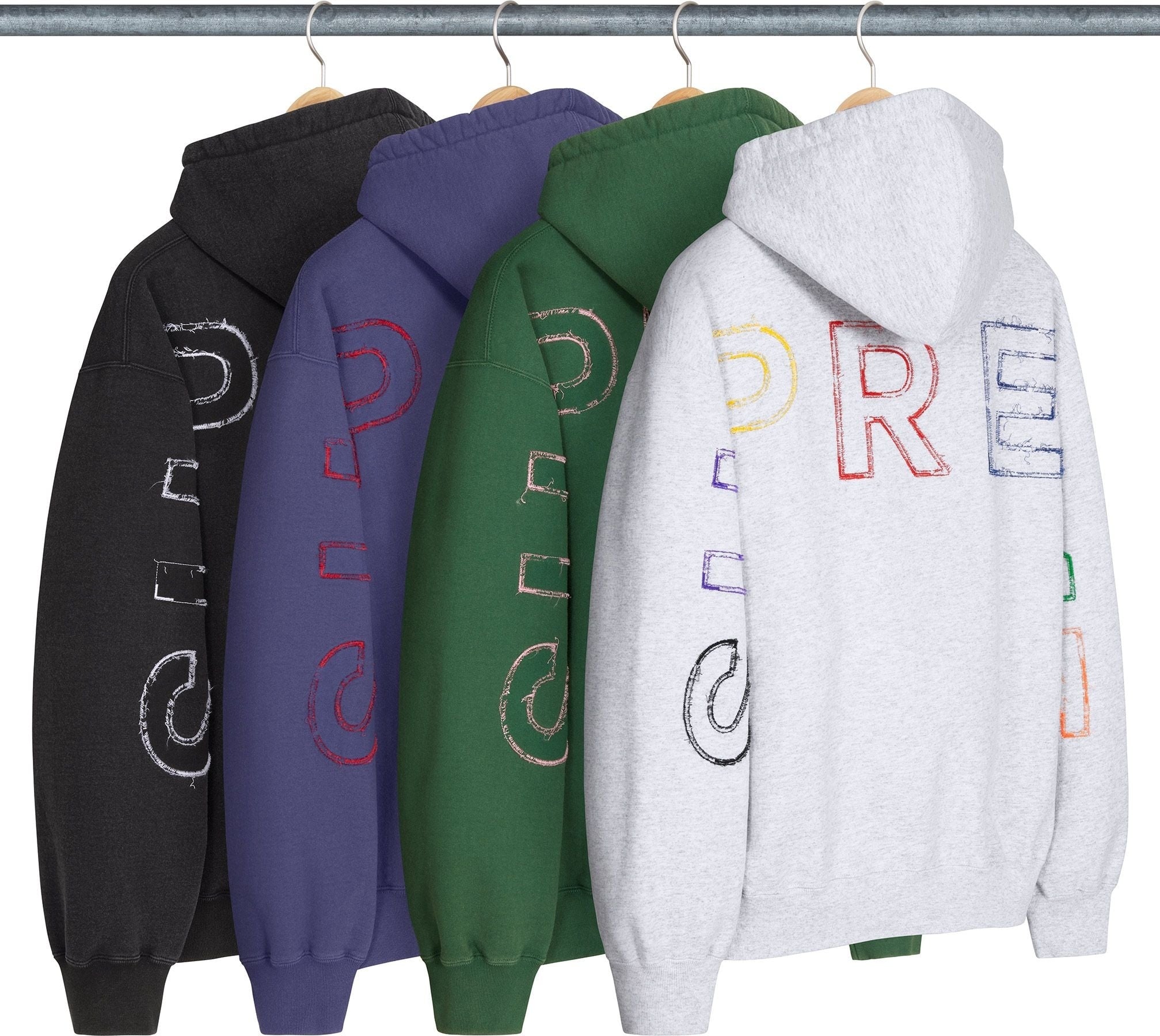 Frayed Hooded Sweatshirt
